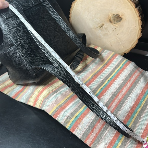 Tory Burch Thea Mini Backpack Black Pebbled Leather Purse Bag - Picture 15 of 15